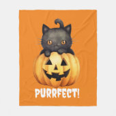 Purrfect Halloween gooi deken (Voorkant)
