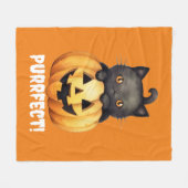 Purrfect Halloween gooi deken (Voorkant (Horizontaal))