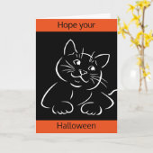Purrfect Halloween Kaart (Gele Bloem)