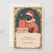 Purrfect Holiday Season Holiday Card Feestdagenkaart (Voorkant)