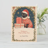 Purrfect Holiday Season Holiday Card Feestdagenkaart (Staand voorkant)