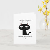 Purrfect kat, Happy Valentines Day Kaart (Gele Bloem)