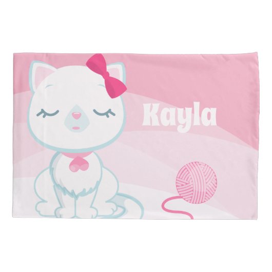 Purrfect Kat Kitten Meisjes Kussensloop (Achterkant)