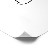 Purrfect kat roze waterverf Baby shower Welkom Poster (Hoek)