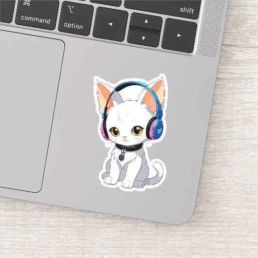 Purrfect Kawaii Cat Sticker (Detail)