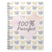 Purrfect Kitten Pattern-Notitieboek Notitieboek (Voorkant)