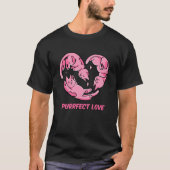 Purrfect Love (Cat Cute Valentine Cat Design) T-shirt (Voorkant)