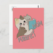 Purrfect mama briefkaart (Voorkant / Achterkant)