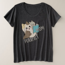 Purrfect mama grote maat t-shirt