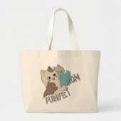 Purrfect mama grote tote bag (Voorkant)