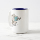 Purrfect mama tweekleurige koffiemok (Voorkant links)