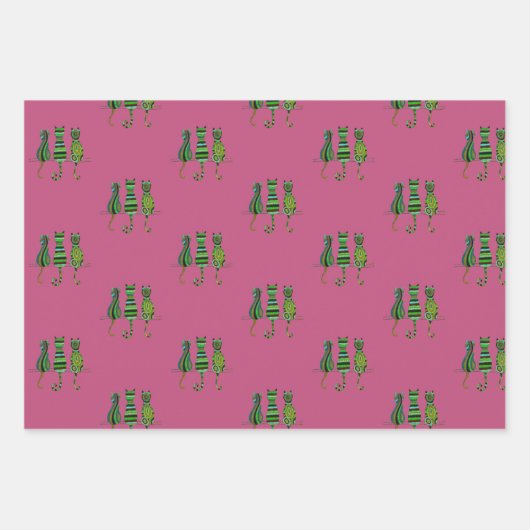 Purrfect Moments Cat-geïnspireerd Wrapping Papier Inpakpapier Vel (Voorkant 3)