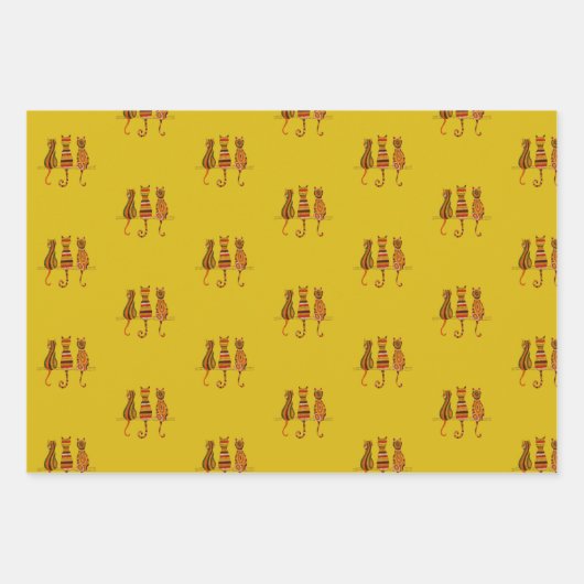 Purrfect Moments Cat-geïnspireerd Wrapping Papier Inpakpapier Vel (Voorkant)