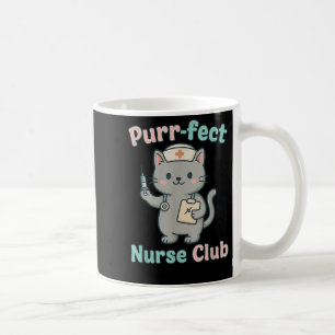 Purrfect Nurse Club Schattige Cat Nurse Funny Medi Koffiemok