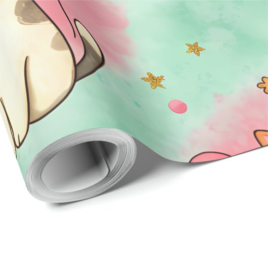 Purrfect Party Cats – Festive Celebration Pattern Cadeaupapier (Rol Hoek)