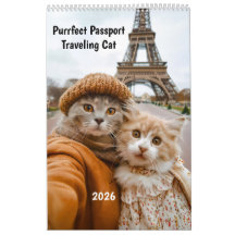 Purrfect Passport – 2026 Traveling Cat Calendar