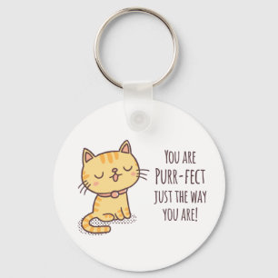 Purrfect precies zoals je bent Kitten Kat Sleutelhanger