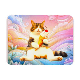 Purrfect Slapend – Kat Houdt IJshoorn Vast Magneet