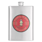 Purrfect-Slope Skiën met Santa Claw Flask Flacon (Voorkant)