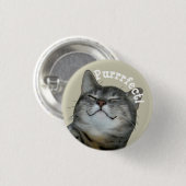 Purrfect Smilling smug kitty cat Ronde Button 3,2 Cm (Voorkant /achterkant)