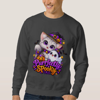 Purrfect spook Halloween kat sweatshirt