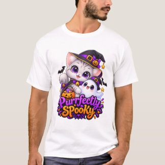 Purrfect spook Halloween kat T-shirt