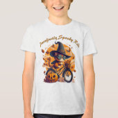 Purrfect Spookelijke Rit Tri-Blend Shirt (Voorkant)