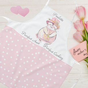 Purrfect tante lieve kat gepersonaliseerd schort