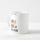  Purrfect Together – Cute Cat Couple  Koffiemok (Voorkant links)
