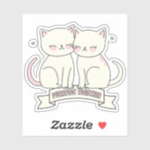 Purrfect Together kattenliefhebbers Sticker (Vel)