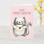 Purrfect Valentijn Kaart (Gele Bloem)