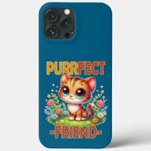 Purrfect Vriend pun Schattigee oranje kat kitten c Case-Mate iPhone Case