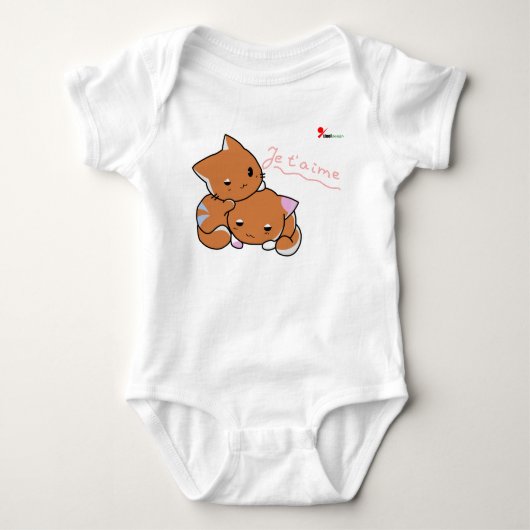 Purrfect zachte babybodysuit met katje romper (Voorkant)