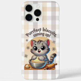 "Purrfecte biscuitjes, komt eraan" Kneedkat iPhone 16 Pro Max Hoesje