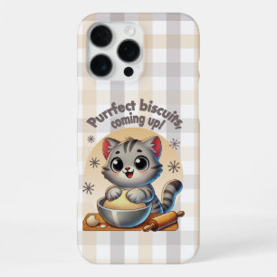 "Purrfecte biscuitjes, komt eraan" Kneedkat iPhone 16 Pro Max Hoesje
