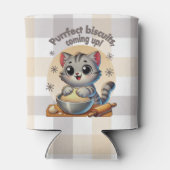"Purrfecte biscuits, komen eraan" Kneedende Kat Blikjeskoeler (Achterkant)