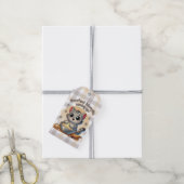 "Purrfecte biscuits, komen eraan" Kneedende Kat Cadeaulabel (Met Touw)