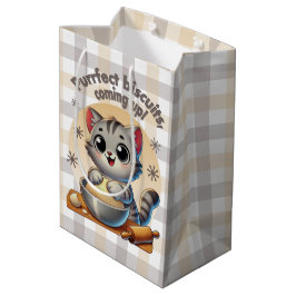 "Purrfecte biscuits, komen eraan" Kneedende Kat Medium Cadeauzakje