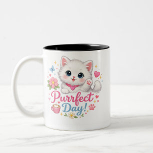 Purrfecte Dag Mopshond Koffiemok Tweekleurige Koffiemok