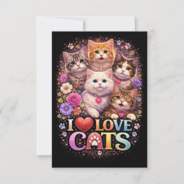 Purrfecte Hartjes Bedankkaart