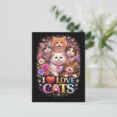 Purrfecte Hartjes Briefkaart (Staand voorkant)