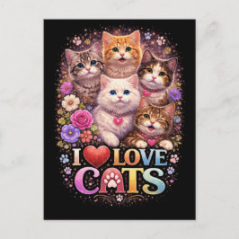 Purrfecte Hartjes Briefkaart
