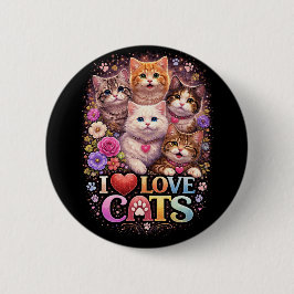 Purrfecte Hartjes Ronde Button 5,7 Cm