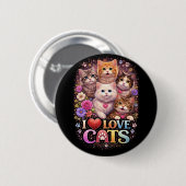 Purrfecte Hartjes Ronde Button 5,7 Cm (Voorkant /achterkant)