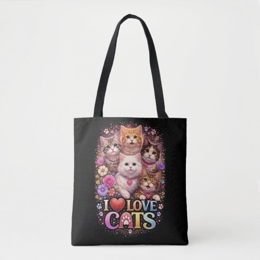 Purrfecte Hartjes Tote Bag (Voorkant)