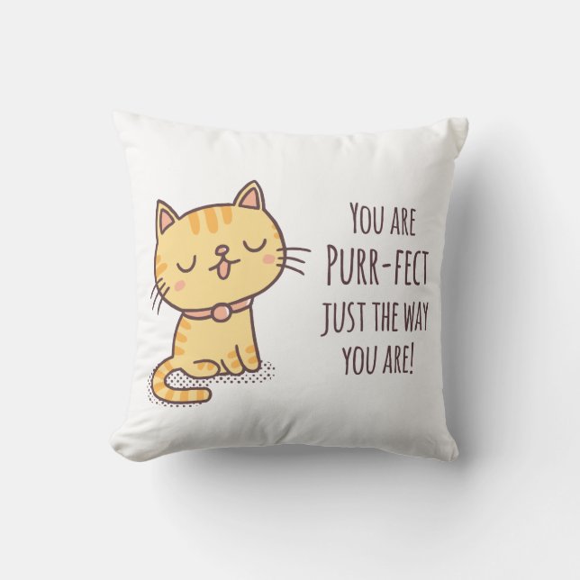 Purrfecte kamerdecoratie precies zoals jij bent kussen (Voorkant)