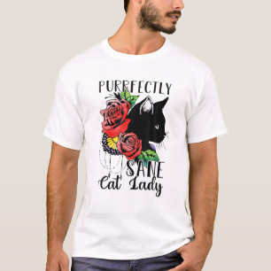 Purrfecte kat Lady Funny Crazy Cat Lady T-shirt