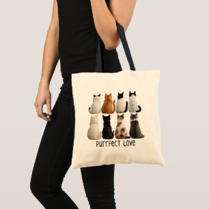 Purrfecte Kattenverzameling Achteraanzicht Tote Bag
