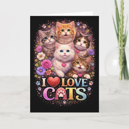 Purrfecte Kleine Hartjes Feestdagen Kaart