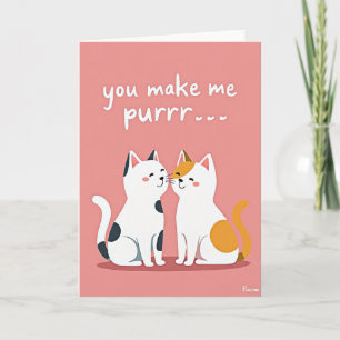 Purrfecte Liefde Knuffelkatten Kaart